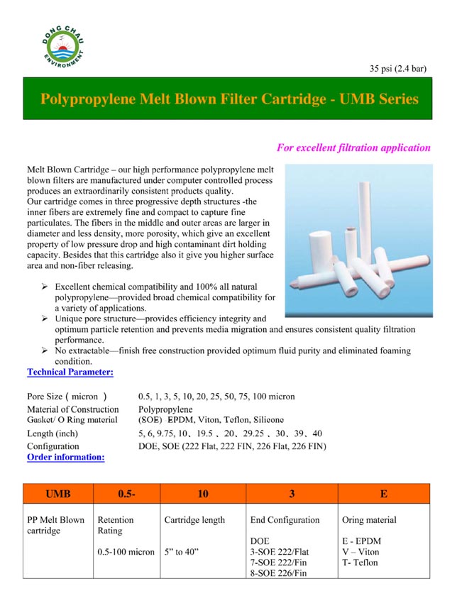 L&otilde;i lọc UMP - UHF - PPMB - UAC